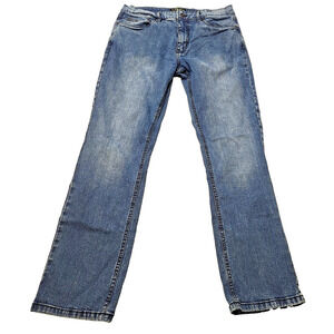 Vintage Y2K Urban Star Relaxed Fit Straight Leg Stretch Blue Jeans Men's 34x32